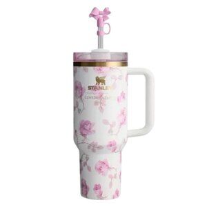 Stanley Love Shack Fancy Ribbon Rosa Flowers 40oz Tumbler NEW and Wrapped